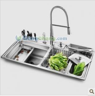 供應高級多功能廚房304#不銹鋼水槽 廚房建材的優質選擇